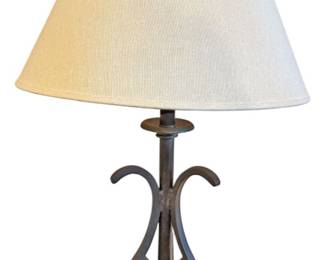 Black Metal Scroll Table Lamp