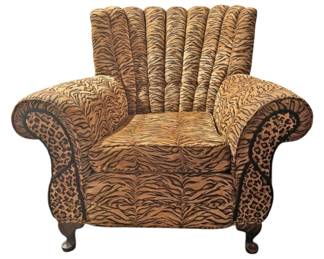 Tufted Armchair Animal Print