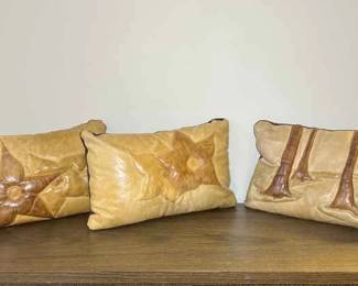 Handmade Leather Pillows 