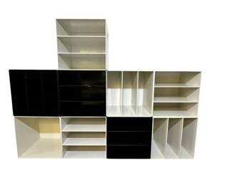 004 70s Modular Black  White Storage Cubes