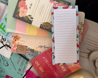 stationary. to -do lists, rifle paper co, paper source, Tiffany, and more