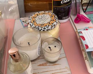 candles, room sprays, cleaning supplies and office supplies
