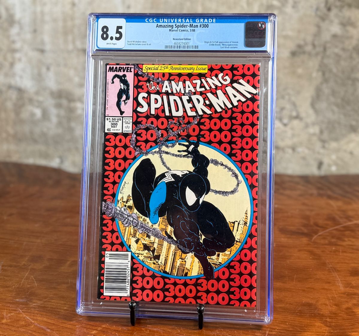 This lot features #300 comic book of The Amazing Spider-man, professionally graded by CGC in a 8.5.
