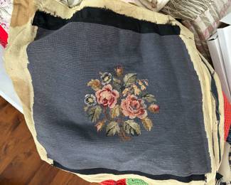 Set of 3 hand embroidered chair covers