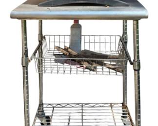 Weber Grill and Stainless Steel Cart