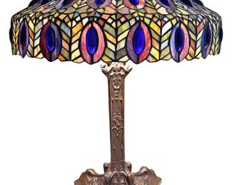 Tiffany Inspired Faux Stained Glass Lamp