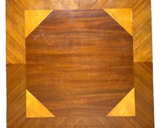 Inlaid Wood Card Table