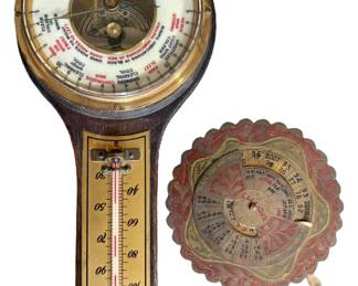 Barometer and Brass 40 Year Calendar