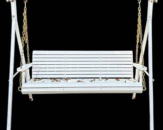 White Wood Outdoor Swing