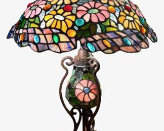 Tiffany Inspired Faux Stain Glass Lamp