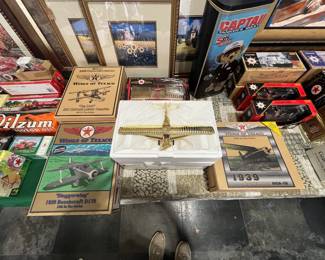 Texaco diecast airplanes. Gold is a limited edition.