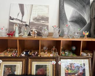 A huge collection of Swarovski crystal. Lots of collectible glass and artwork. Something for everyone.