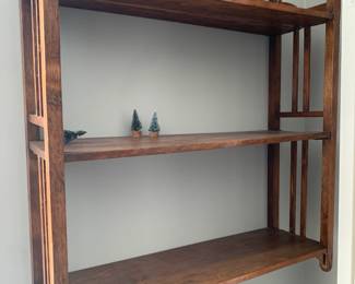 Hanging oak shelf