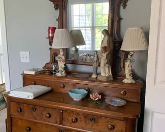 Beautiful dresser with mirror.