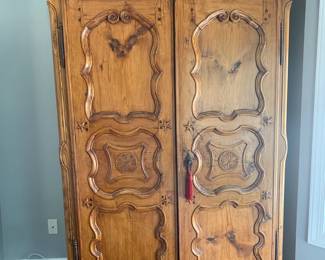 Beautiful fruitwood armoire.