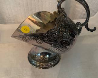 Silverplate sugar scuttle