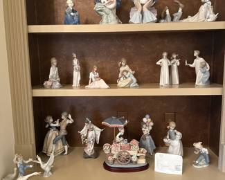 Collection of vintage Lladro porcelain sculptures