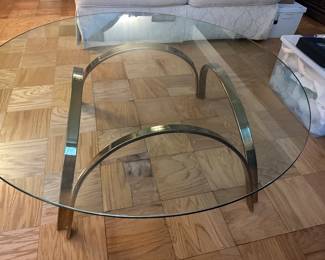Glass top coffee table