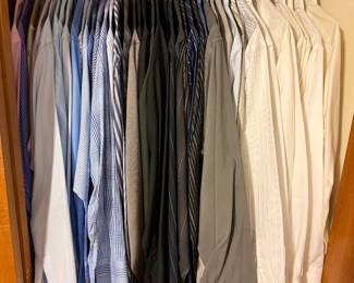 Nice dress shirts ($5 each) -cleaned, starched, pressed and ready to wear. Size 16.1/2  x 34/35.