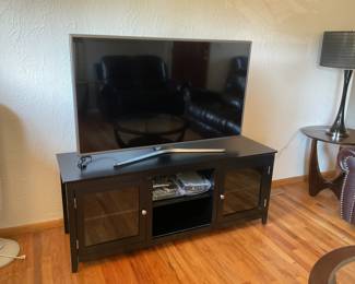 55in Samsung TV ($100), TV Console Cabinet ($40)