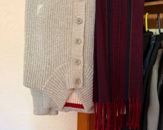 2 Heavy Weight Sweaters (Wool, Cotton, $15 each) 1 Wool Scarf ($4)  