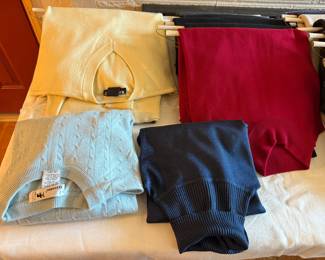  L, XL Sweaters (Wool, Cashmere Blend and Silk Turtle Neck)