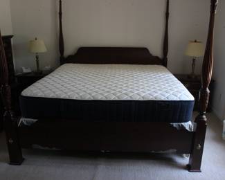 KINCAID KING SIZE BED WITH STEARNS & FOSTER MATTRESS AND BOX SPRINGS