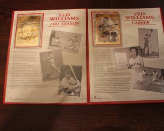 TED WILLIAMS GOLD BASEBALL CARDS IN THIS BOOK