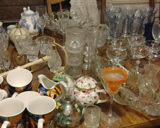 Vintage Crystal, China, Glasses, Glass ware