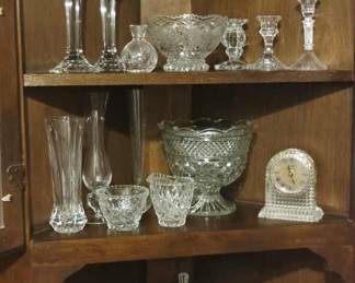 Crystal Candle Holders, Candy Dishes, Vases