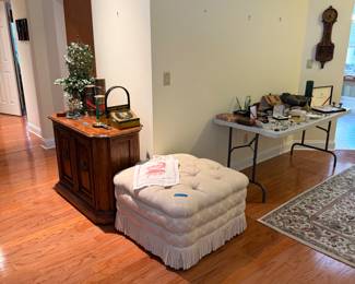 Ottoman, dry bar, etc.