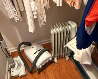 Vacuum cleaner, heater, baskets, sewing stuff