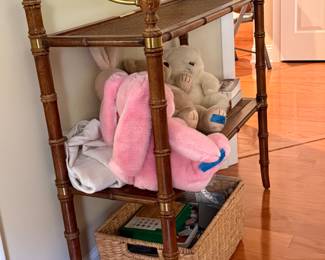 Bamboo cane occasional table.