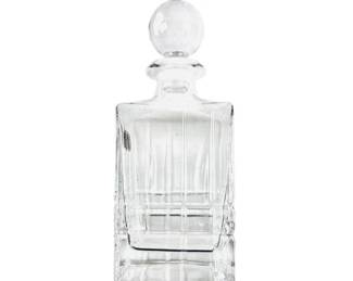 New! Never Used! Cut Crystal Decanter In Original Box - Signed "Royal Crown Rock - Top Collection"