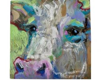 Original Hand-painted Acrylic On Board - Attributed To Britt Baer - Unsigned