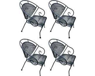 Iron Barrel Chairs - Likely Woodard - Great Mid Century Design