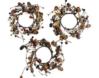 Candle Rings With Fall Floral Design