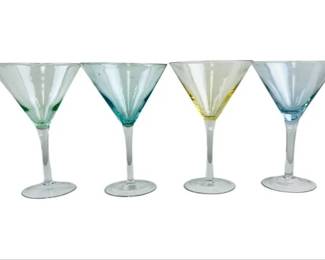 Martini Glasses - Soft Pastel Color Range