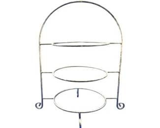Silver Plate Three Tiered Etagere Serving Piece