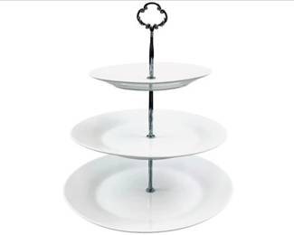 Tiered Porcelain Serving Piece - Signed "Klikel Gift Gallery"