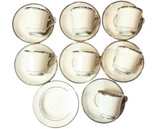 Mikasa Trousdale Pattern Porcelain Cups & Saucers