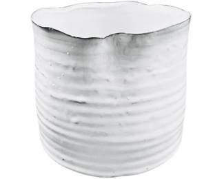 Cache Pot - Ceramic Contemporary Floral Container - Signed "HomArt"