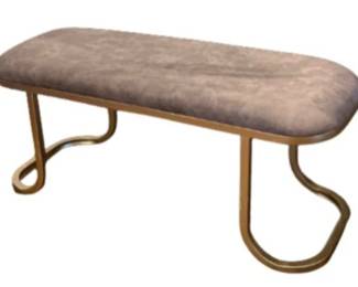 Small Upholstered & Metal Bench