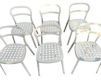 IKEA "Reidar" Stackable Chairs - Aluminum Outdoor Chair Set