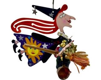Artisan Halloween Figure - Signed "Fanciful Flights By Karen Rossi" - With Original Box & Packaging