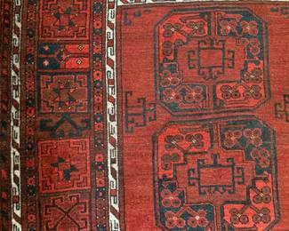 HUGE antique wool Ersari Turkmen floor rug