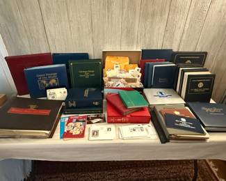 stamps! Lots of vintage stamps in binders from 1970's-1990's,