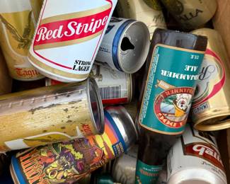 vtg beer cans from around the world, mostly 60's-70's