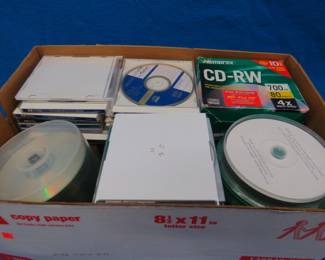 Lot 52. Large box of unused and used CDs