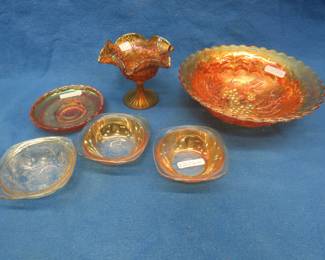 Lot 381. Marigold carnival glass